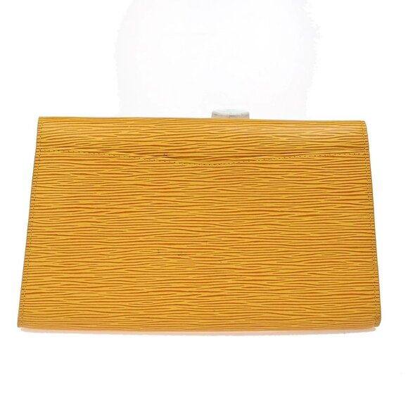 LOUIS VUITTON LV Logo Art Deco Clutch Hand Bag Epi Leather Yellow M52639 05YH583 - Picture 4 of 15